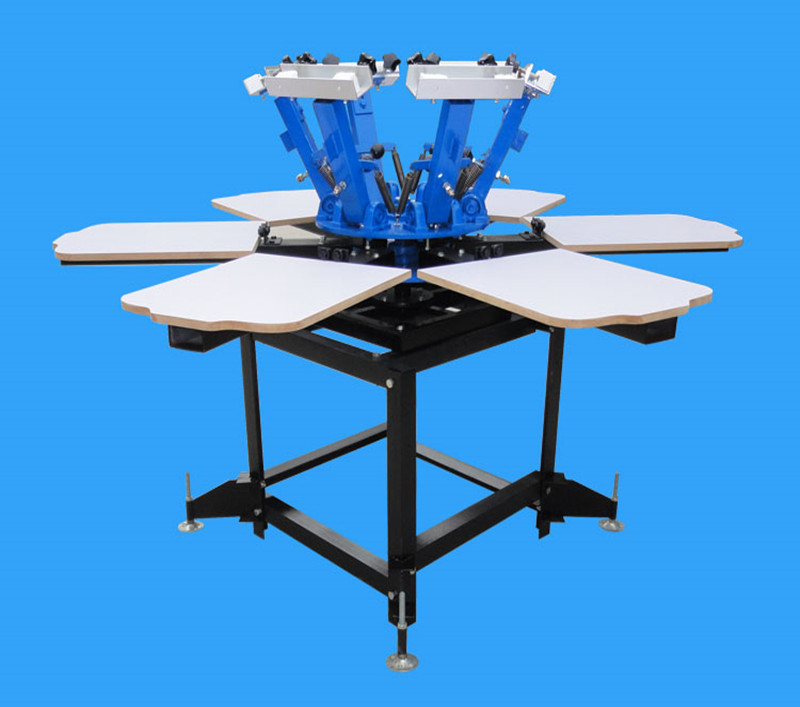 XS- 6 Color 6 Station Manual T-shirt Screen Printing Machine